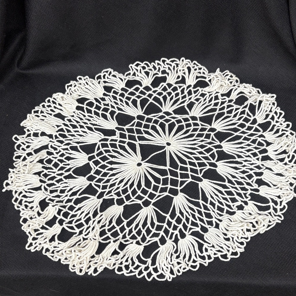 Elegant White Crochet Doily (aa)